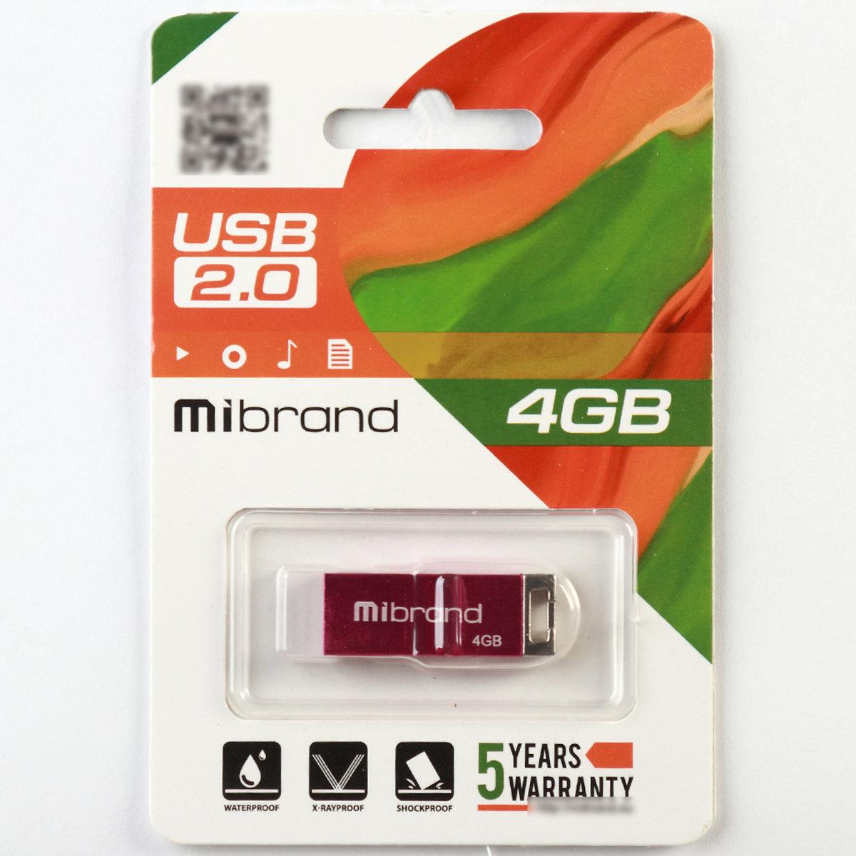 Флеш пам'ять Flash Mibrand Usb 2.0 Chameleon 4 Gb Pink - фото 2