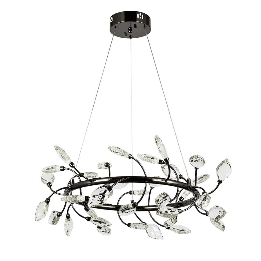 Люстра подвесная светодиодное кольцо Levistella 7989300-36 600 PLBK Черный глянцевый