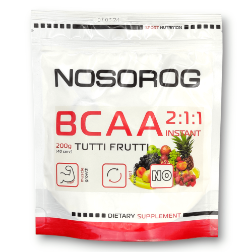 Аминокислота Nosorog Nutrition BCAA 2:1:1 Instant Тутти-фрутти 200 г (10018-09)
