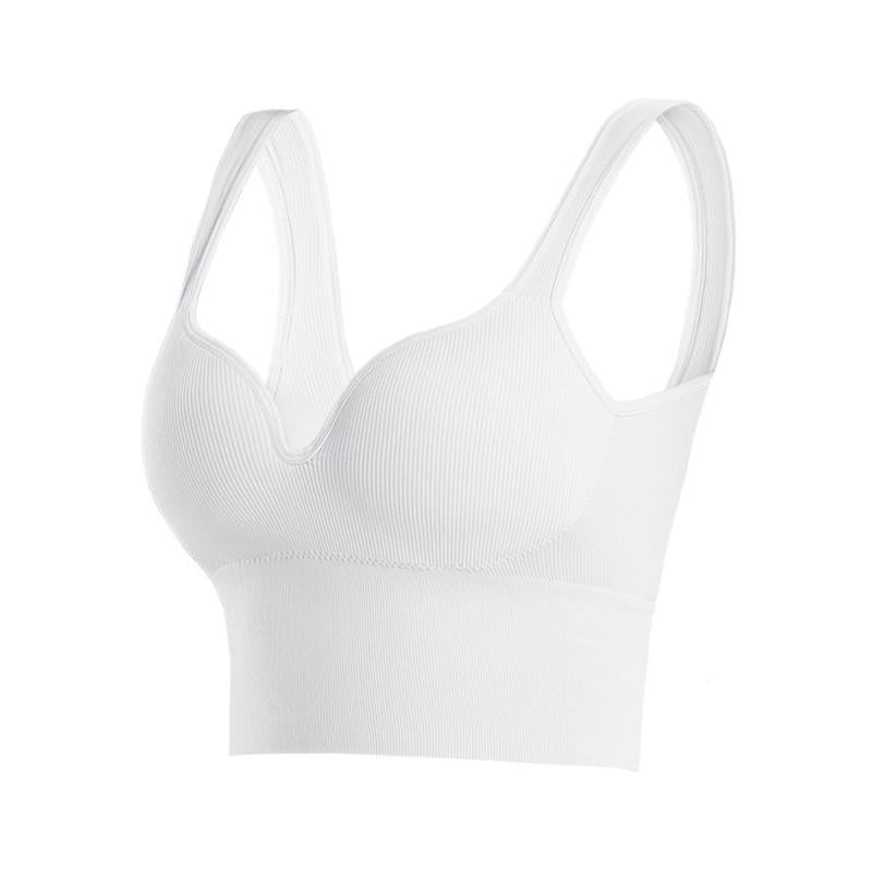 3D-топ женский Lesko 2765# с моделирующим эффектом/пушап и глубоким декольте L Белый (27639481)