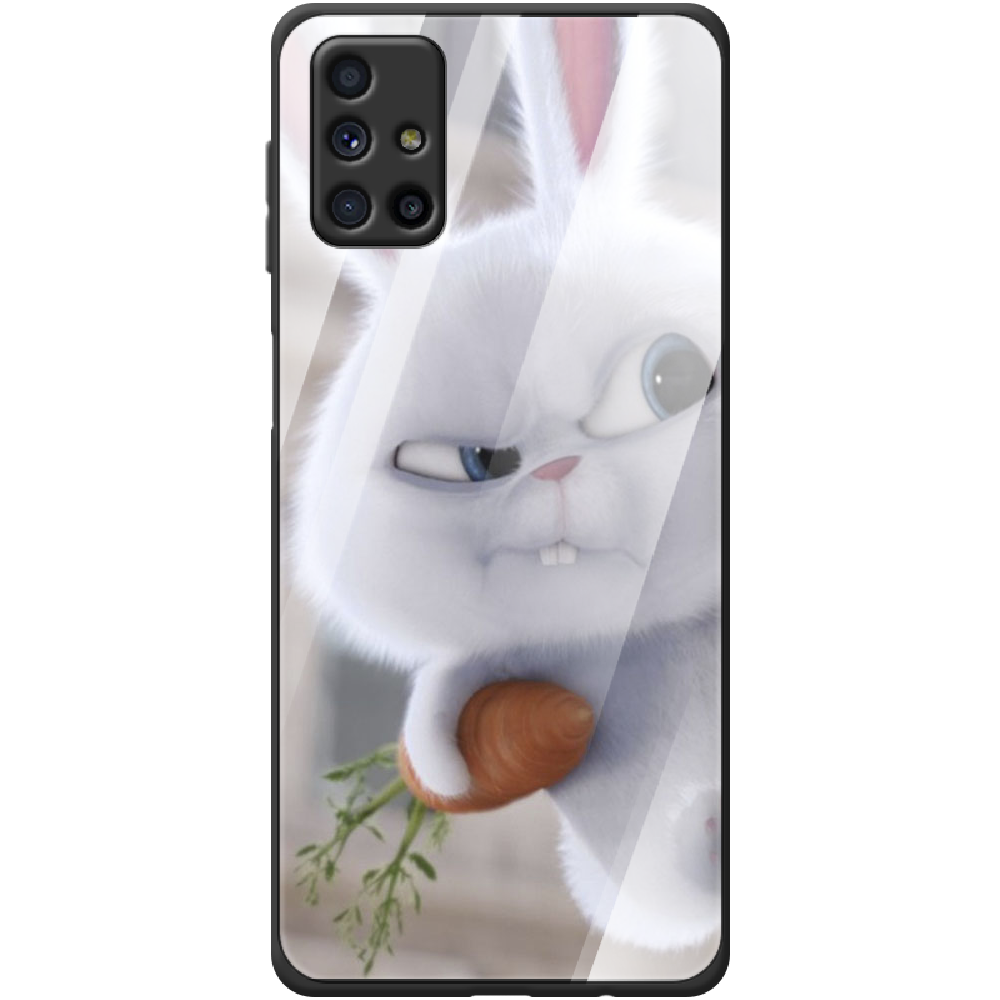 Чохол Boxface Samsung M515 Galaxy M51 Rabbit Snowball Чорний силікон зі склом (40937-up1116-41436) - фото 1