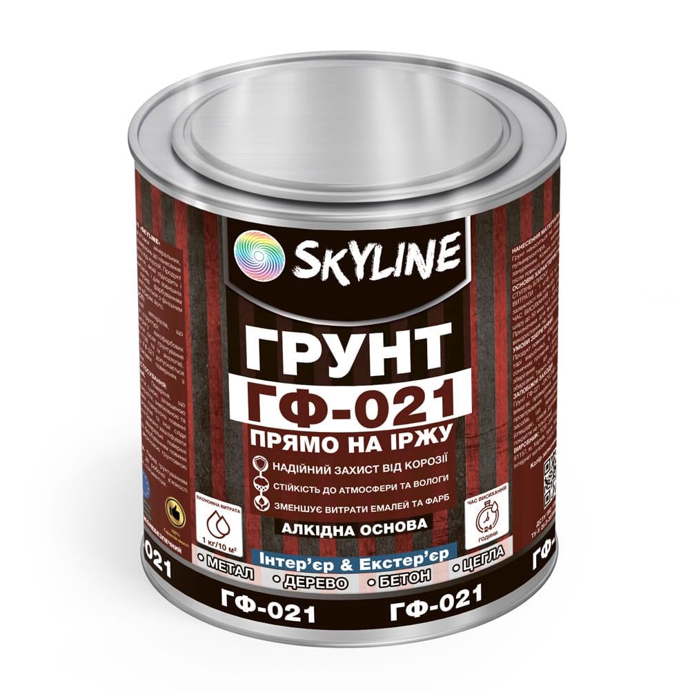 Грунт Skyline ГФ-021 алкідний антикорозійний універсальний 2,5 кг Червоний/Коричневий (1579823986)