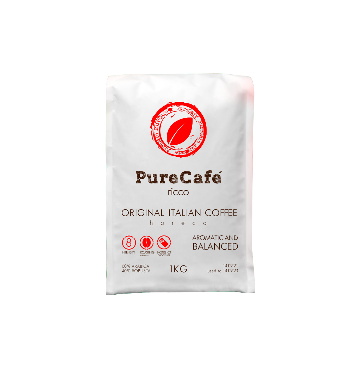 Кава в зернах PureCafe Ricco 1 кг