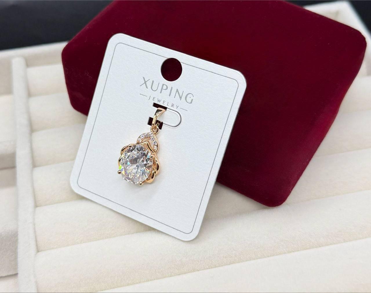 Кулон-подвеска женский Xuping с большим кристаллом медицинское золото с покрытием золотом 18K (2903176184)
