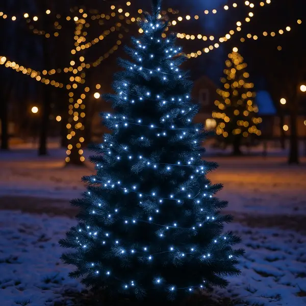 Гирлянда Нить уличная 300 LED 30 м от сети Черный/Белый (CF300L30MBW) - фото 2 Гирлянда Нить уличная 300 LED 30 м от сети Черный/Белый (CF300L30MBW) - фото 2