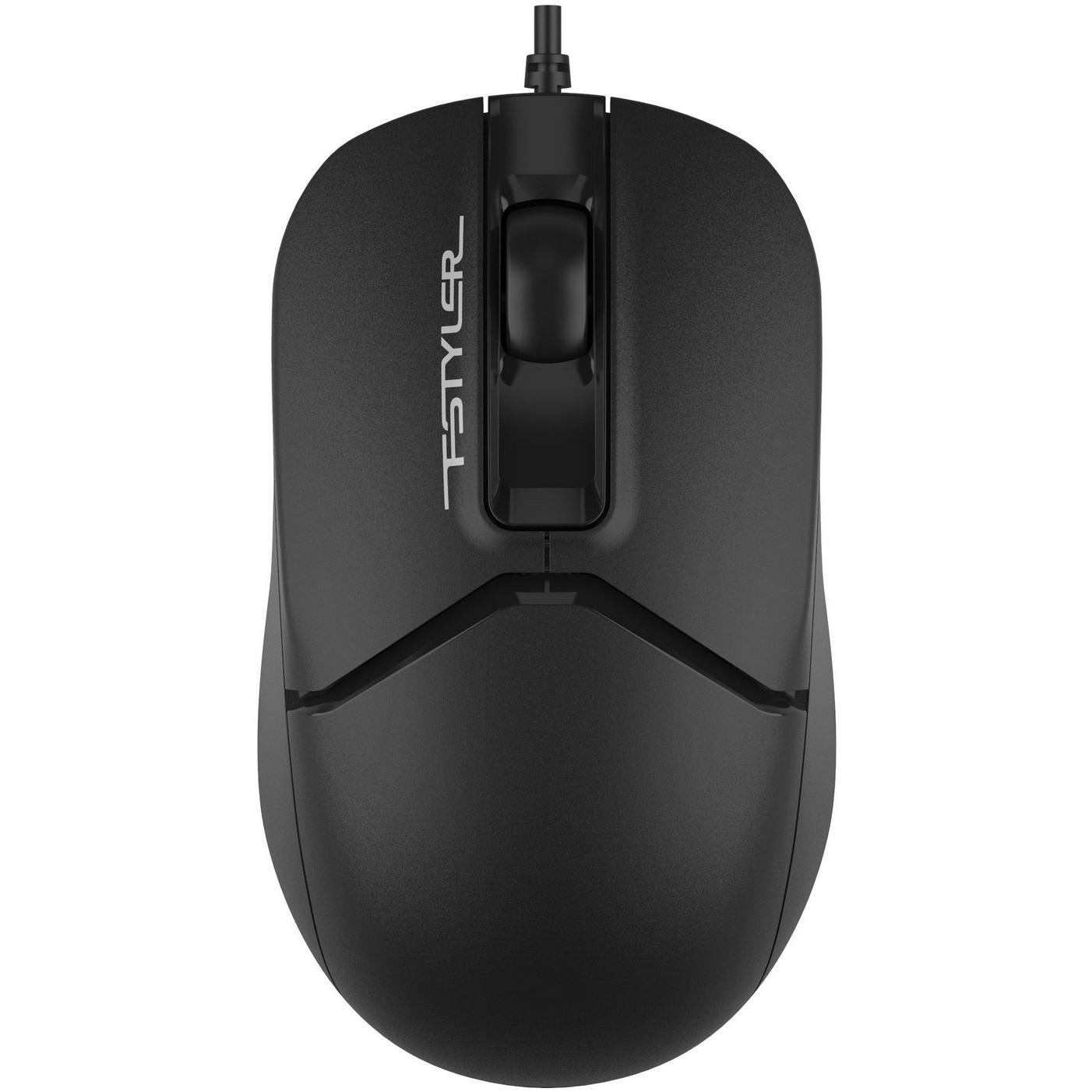 Компьютерная мышка проводная A4Tech Fstyler FM12S USB 4D-прокрутка Black (FM12S Black)