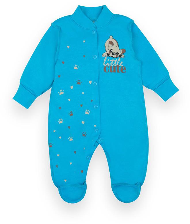 Комбинезон детский хлопковый для мальчика Gabbi KB-М-21-1-2 62 см Бирюзовый (12833)