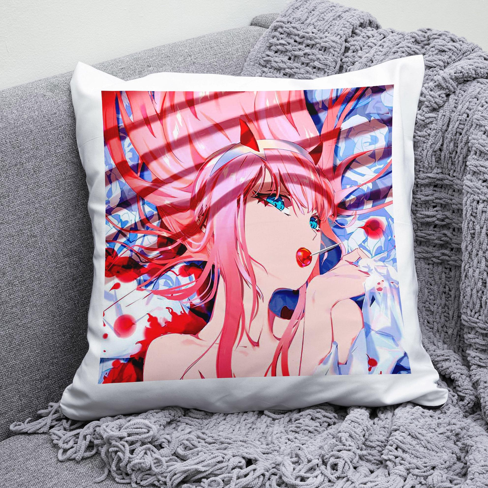 Плюшевая подушка квадрат с принтом аниме Darling in the FranXX "3