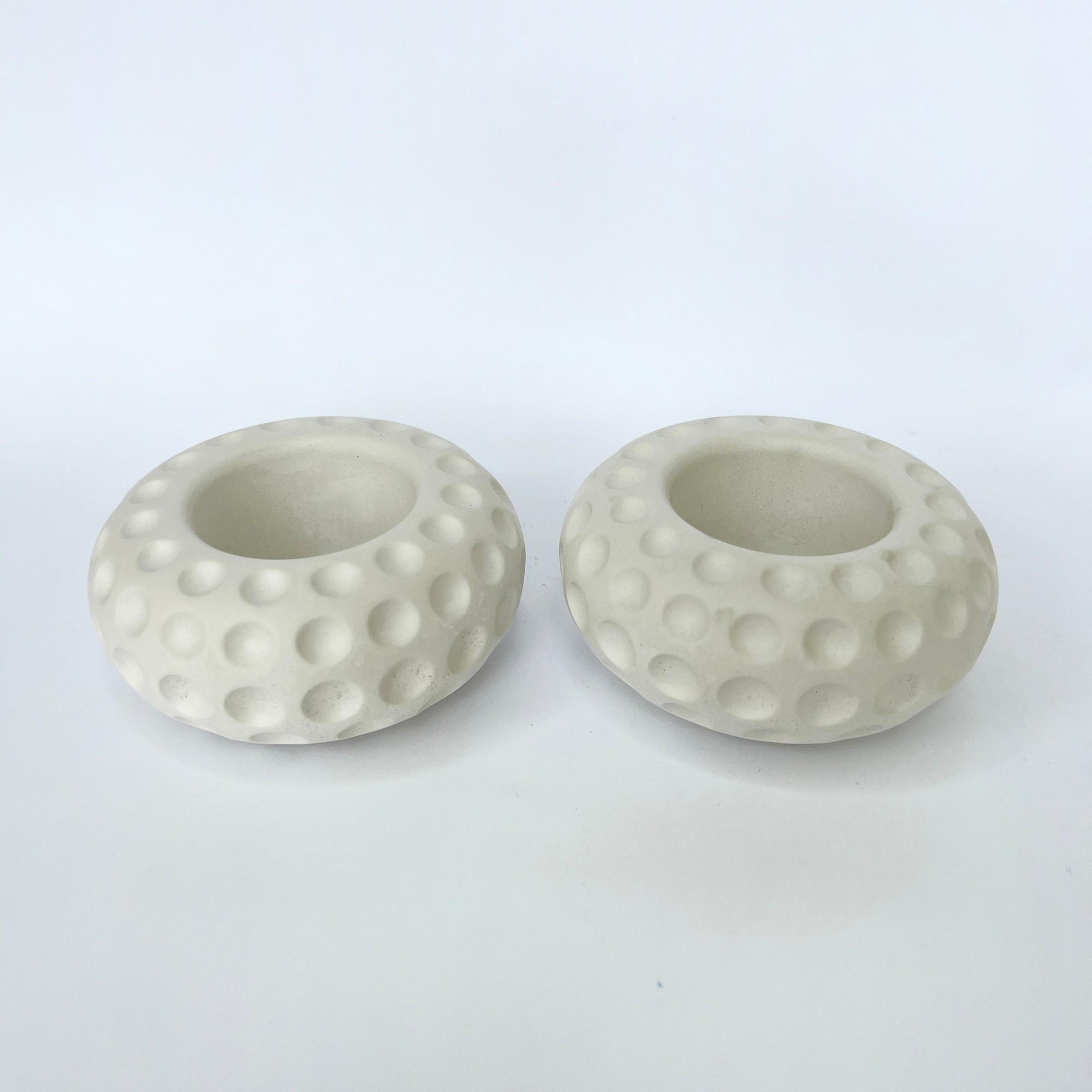 Набор из двух кашпо гольф для декора и суккулентов Белый матовый (GPAN1002_11)