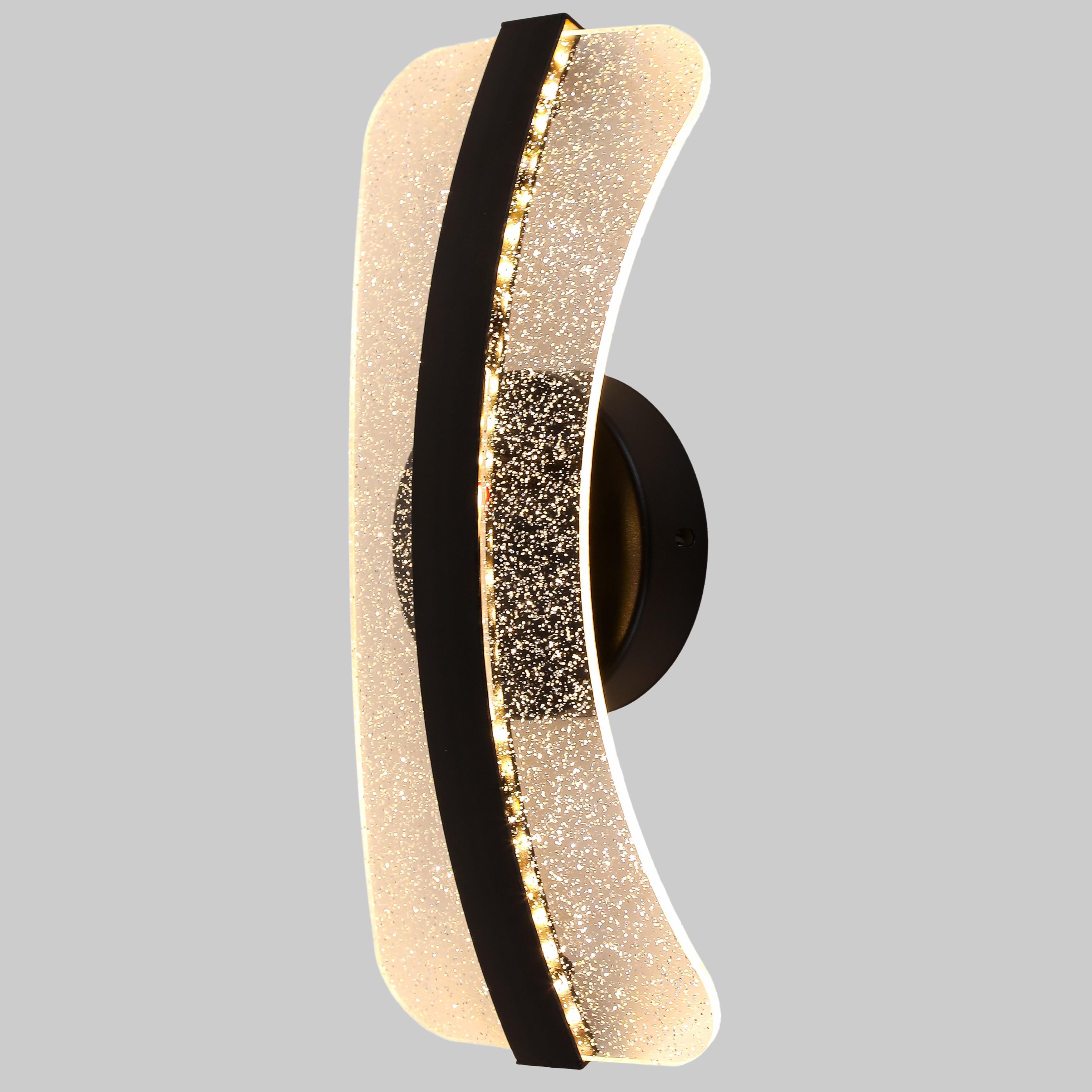 Светильник/бра настенный с блесточками 8W Черный (96-W6398 BK)