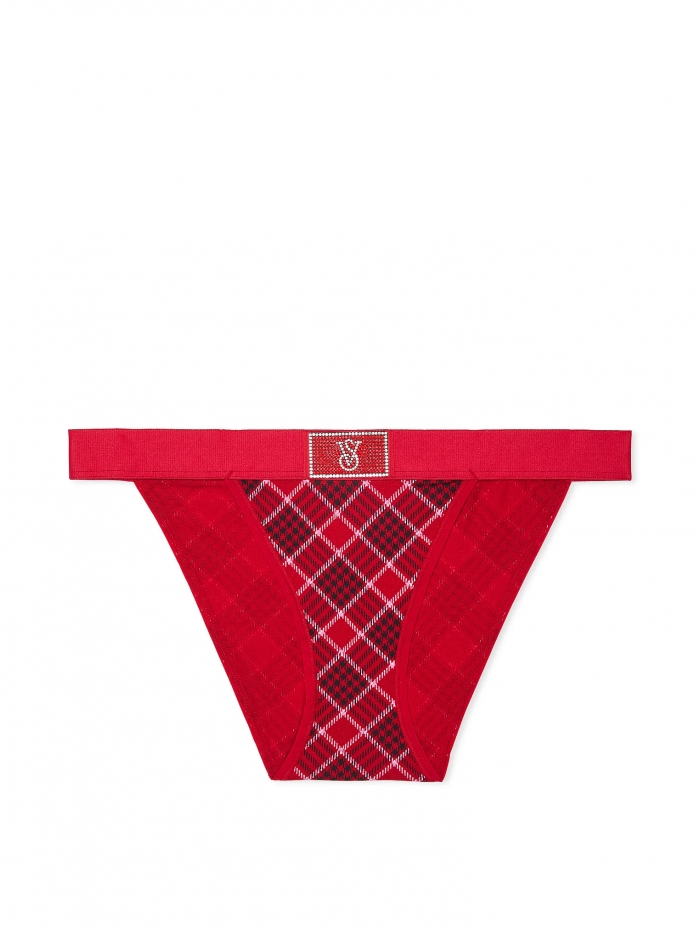 Трусики Victoria's Secret Logo Cotton Shine Patch Tanga Panty S Червоний Трусики Victoria's Secret Logo Cotton Shine Patch Tanga Panty S Червоний