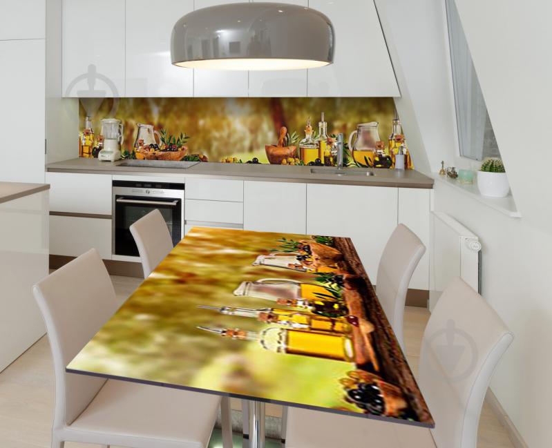 Наклейка 3Д виниловая на стол Zatarga «Оливковое богатство» 650х1200 мм для домов, квартир, столов, кофейн,