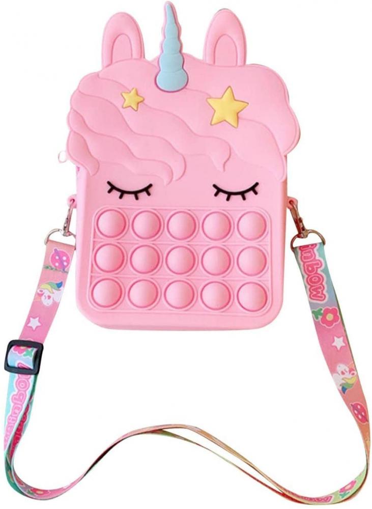 Сумка-антистрес Pop It Єдиноріг Рожевий (22254)