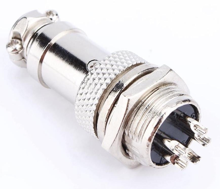 Роз'єм зʼєднувальний циліндричний GX12-12M-5A 5 pin розетка (2338917510) - фото 4 Роз'єм зʼєднувальний циліндричний GX12-12M-5A 5 pin розетка (2338917510) - фото 4