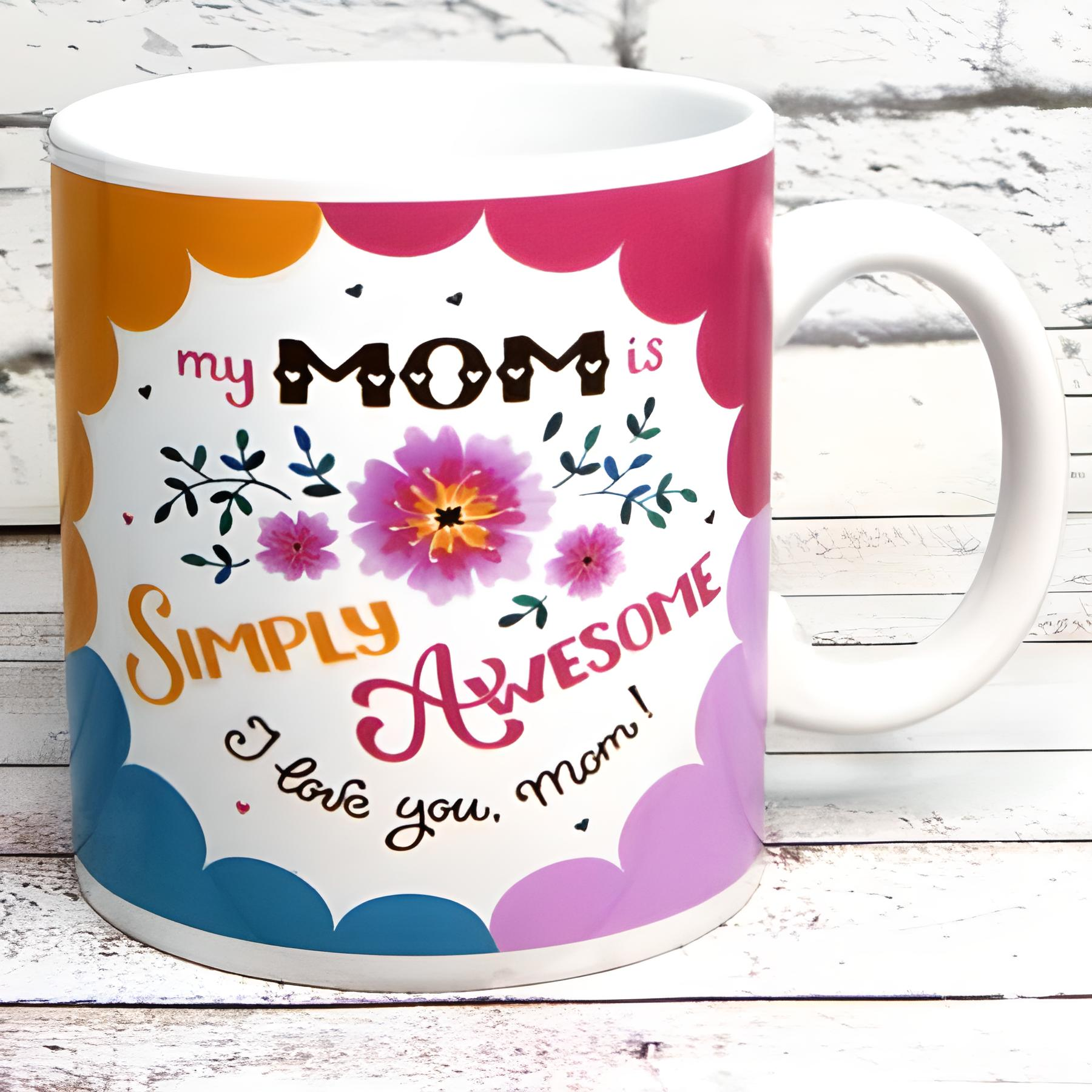 Чашка на подарунок "Simply mom" 14,5х11х9,5 см 600 мл (1-1159723039)