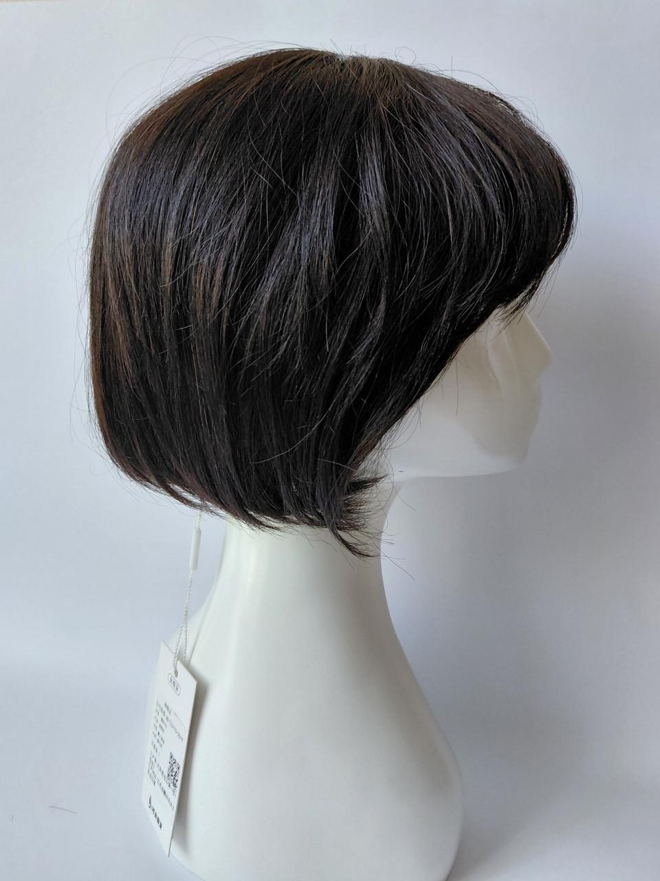 Парик каре из натуральных волос Черный (29279451)