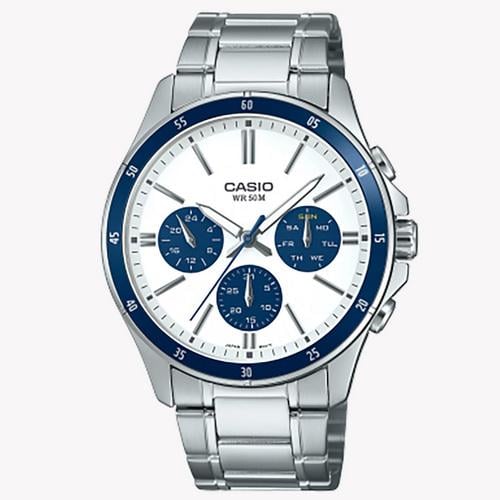 Наручний годинник чоловічий Casio MTP-1374D-7A2VDF d 42 мм Cрібний (2475967573)