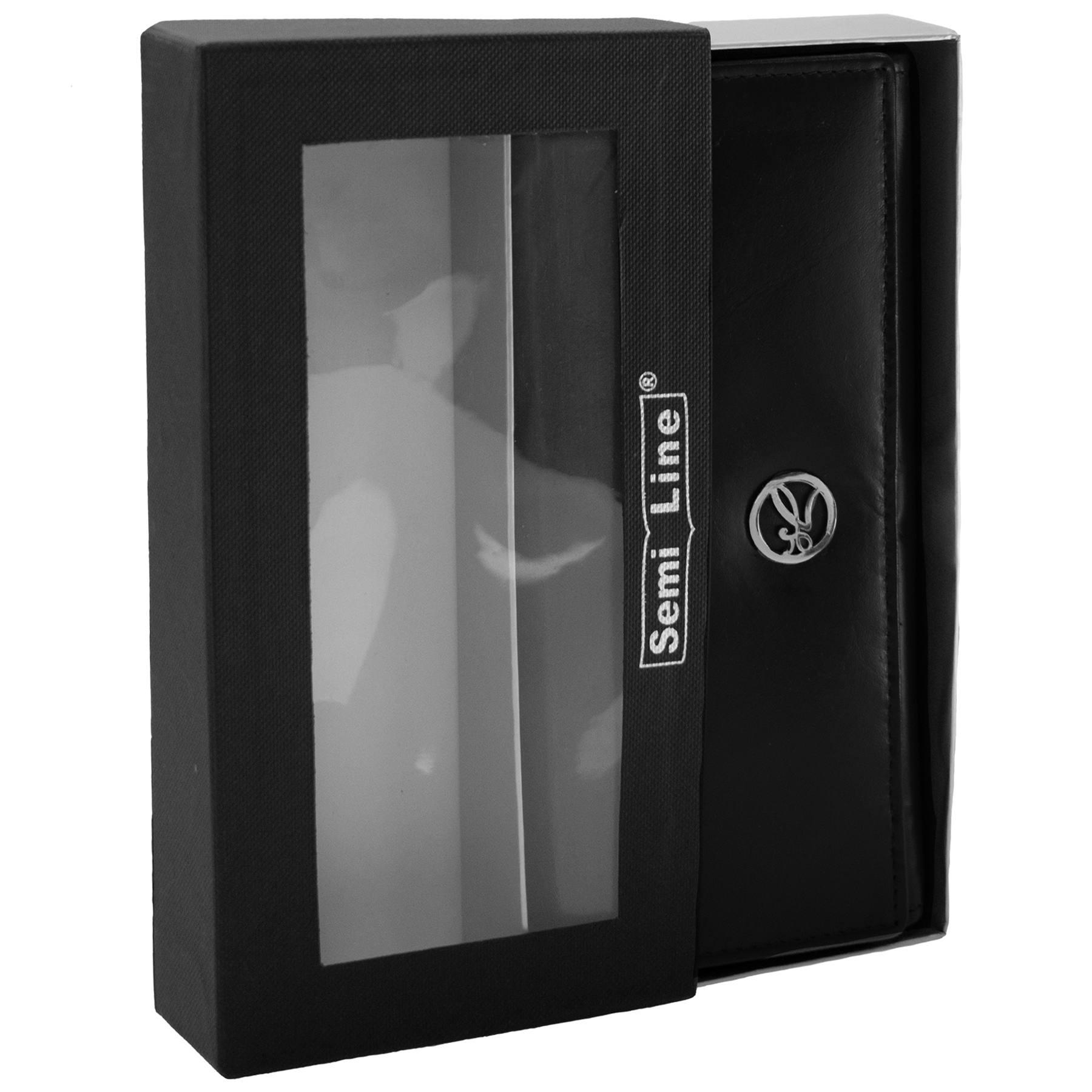 Кошелек женский кожаный SEMI LINE RFID Black (P8273-0) - фото 3 Кошелек женский кожаный SEMI LINE RFID Black (P8273-0) - фото 3