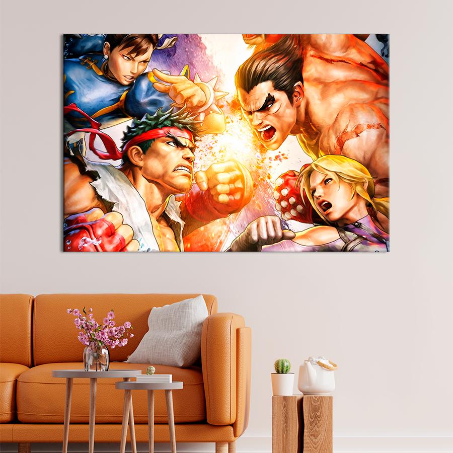 Настенний декор Культовая игра Street Fighter X Tekken 120x80 см (A231-1)