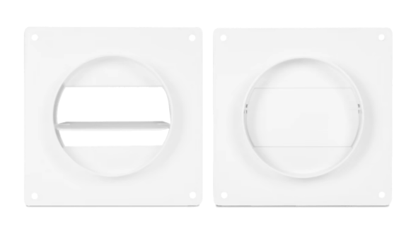 Соединитель для пластиковых воздуховодов с клапаном 110х55 мм х 100 мм (02-506) - фото 2