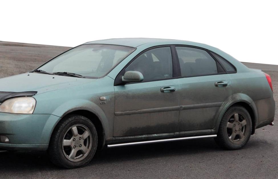 Боковые трубы BB001 42 мм нерж. для Chevrolet Lacetti CAN Нержавеющая сталь Хром