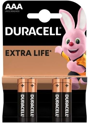 Батарейки лужні Duracell AAA LR03 MN2400 PLUS 4 шт. (57883)