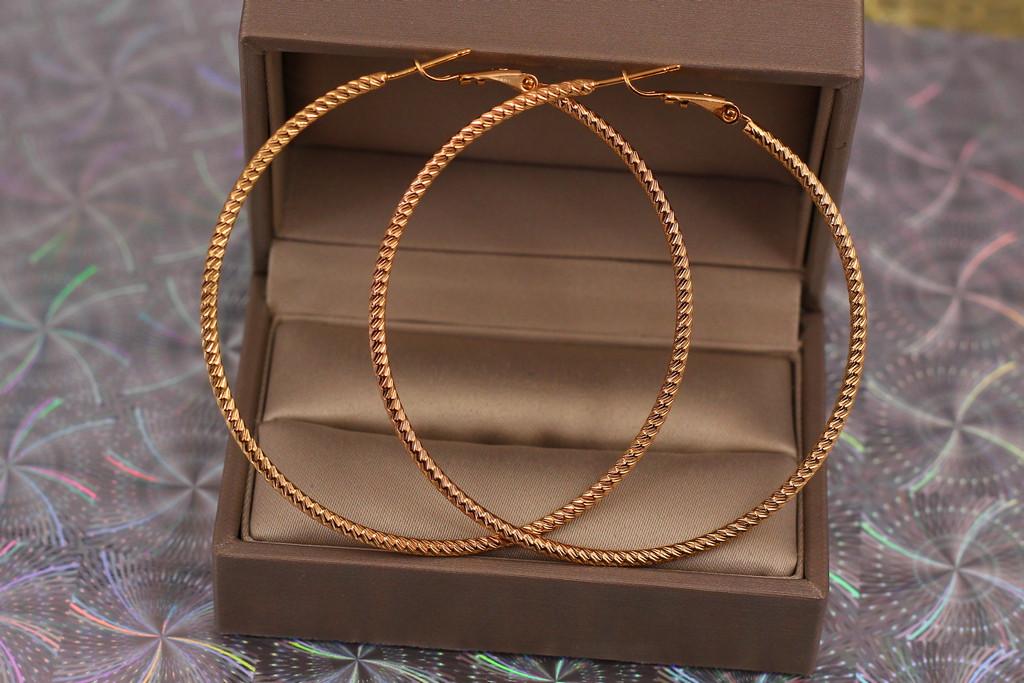 Серьги Xuping Jewelry граненые 6 см Золотистый (1837240008)