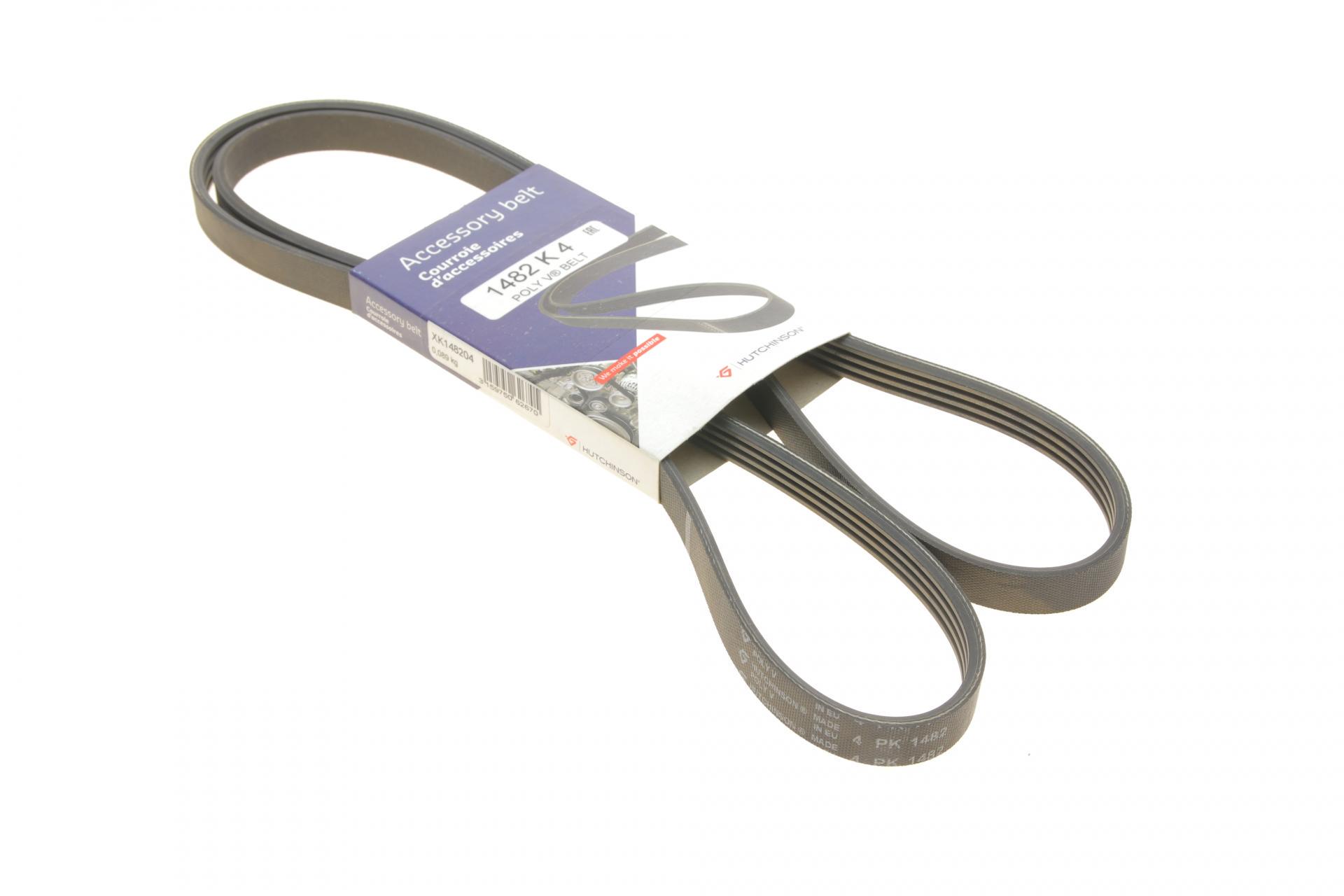 Ремень генератора HUTCHINSON для Ford Transit 2.5D/TD 92-00 (4PK1482 1482 K 4)