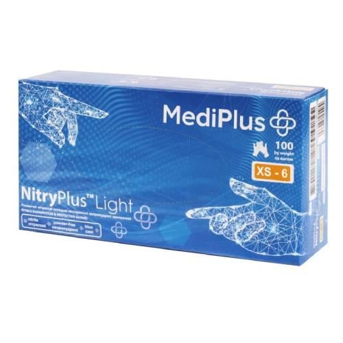 Рукавички нітрилові MediPlus BlackyPlus Light XS 100 шт. Синій (5560221)