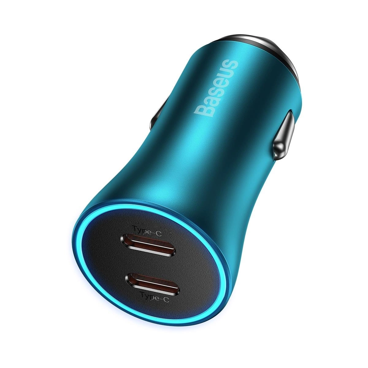Автомобильное зарядное для телефонов BASEUS Golden Contactor Dual Fast Charger Car Charger C+C 40W Blue (24824)