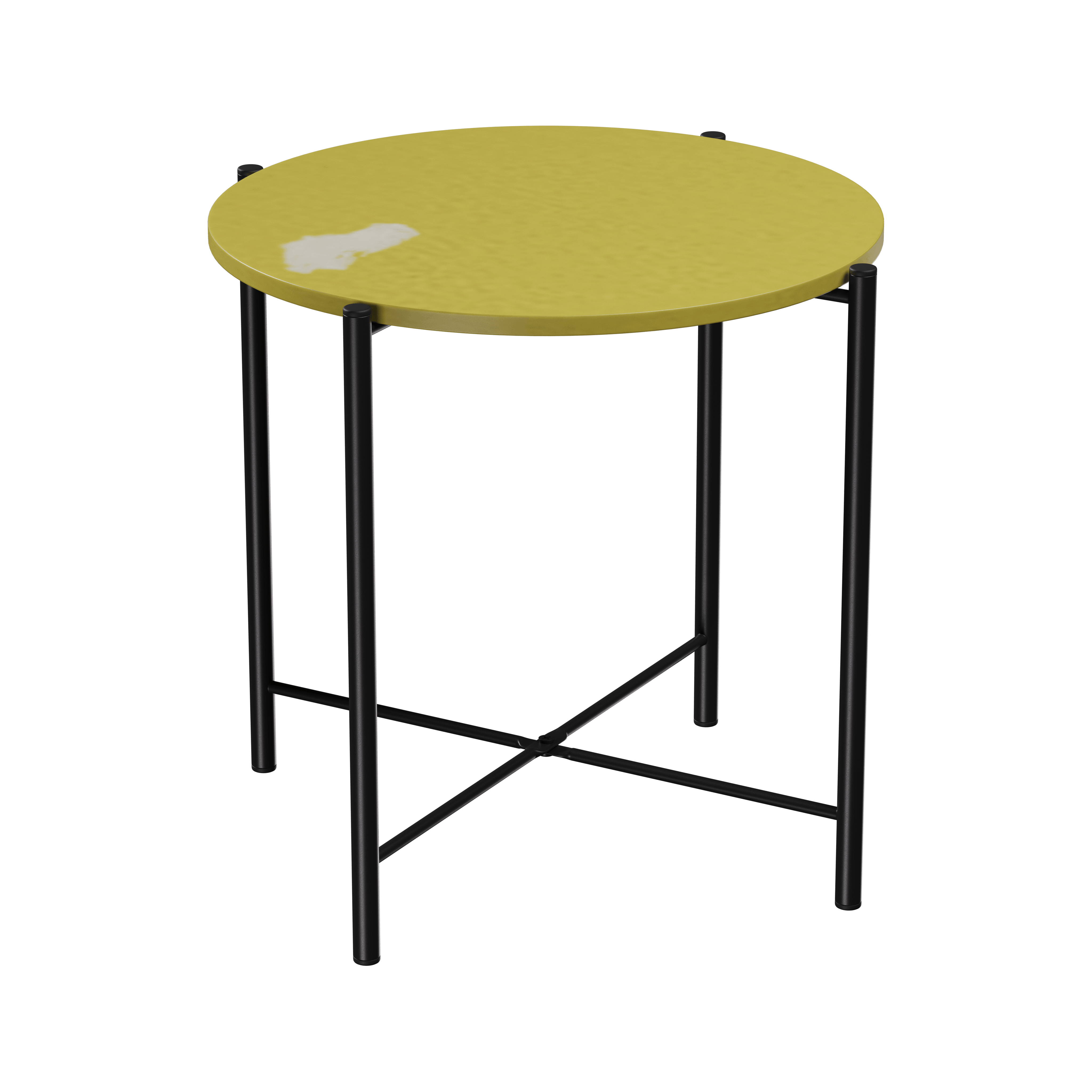 Стіл журнальний Recast Plastic жовтий круглий 50 см (CTR50) - фото 1 Стіл журнальний Recast Plastic жовтий круглий 50 см (CTR50) - фото 1