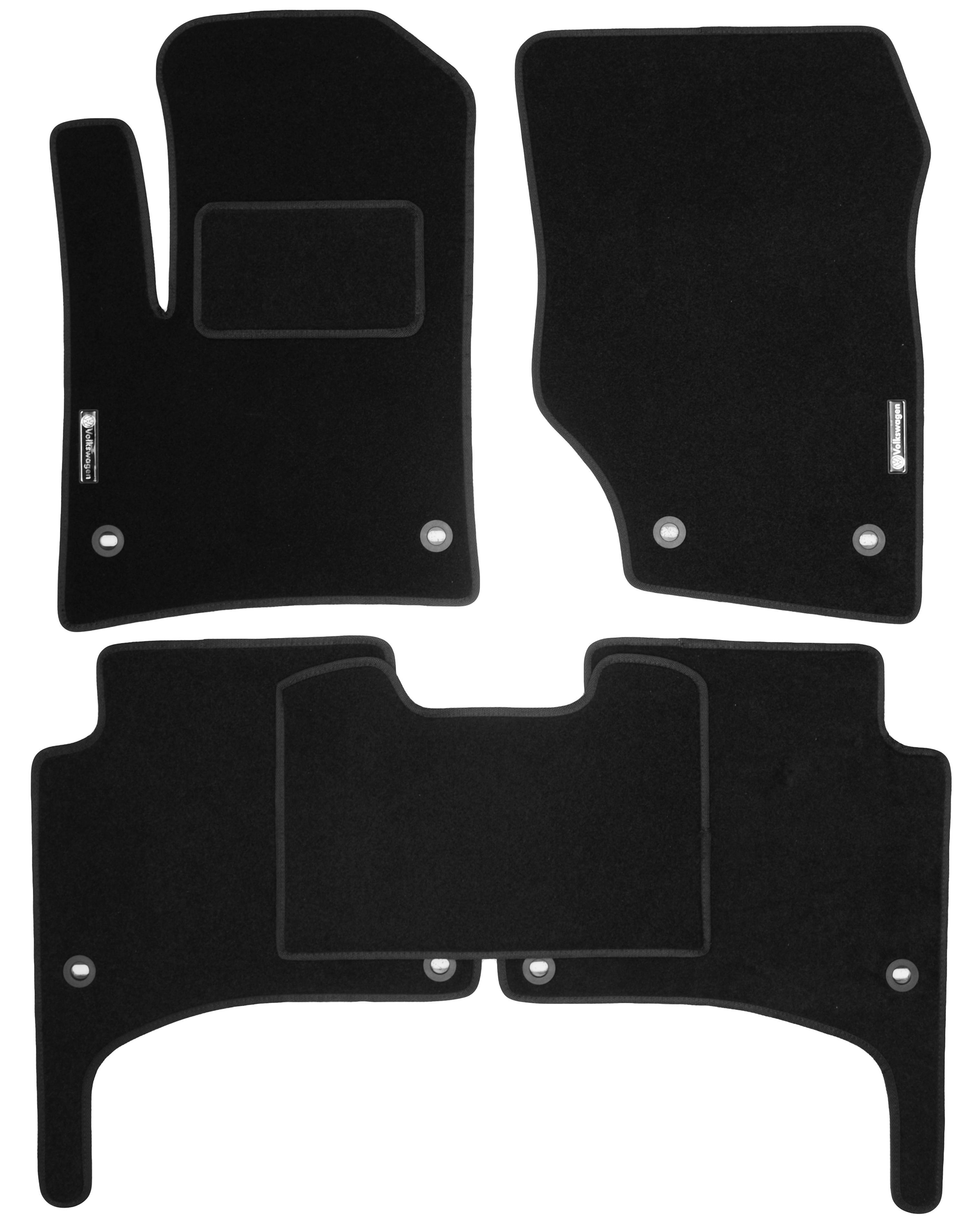 Коврики в салон для Volkswagen Touareg '02-09 текстильные Черный (21589)