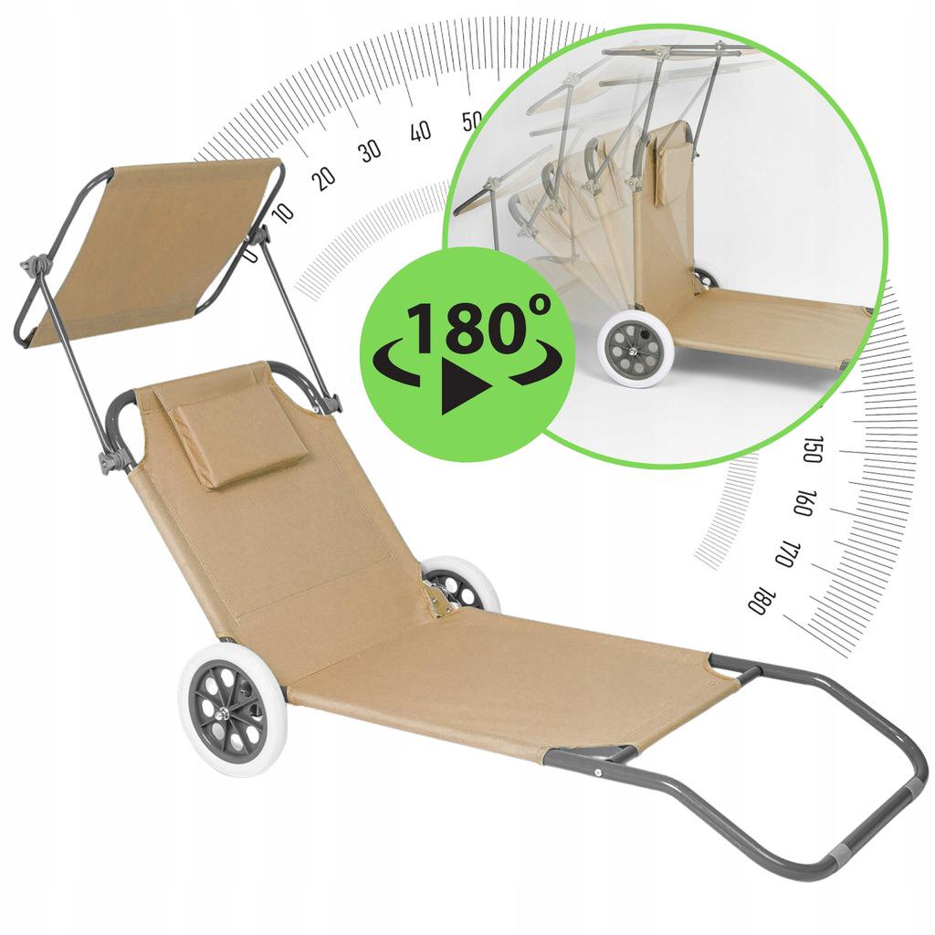 Лежак трансформер с козырьком пляжный/садовой до 120 кг Бежевый (LT2) - фото 6 Лежак трансформер с козырьком пляжный/садовой до 120 кг Бежевый (LT2) - фото 6