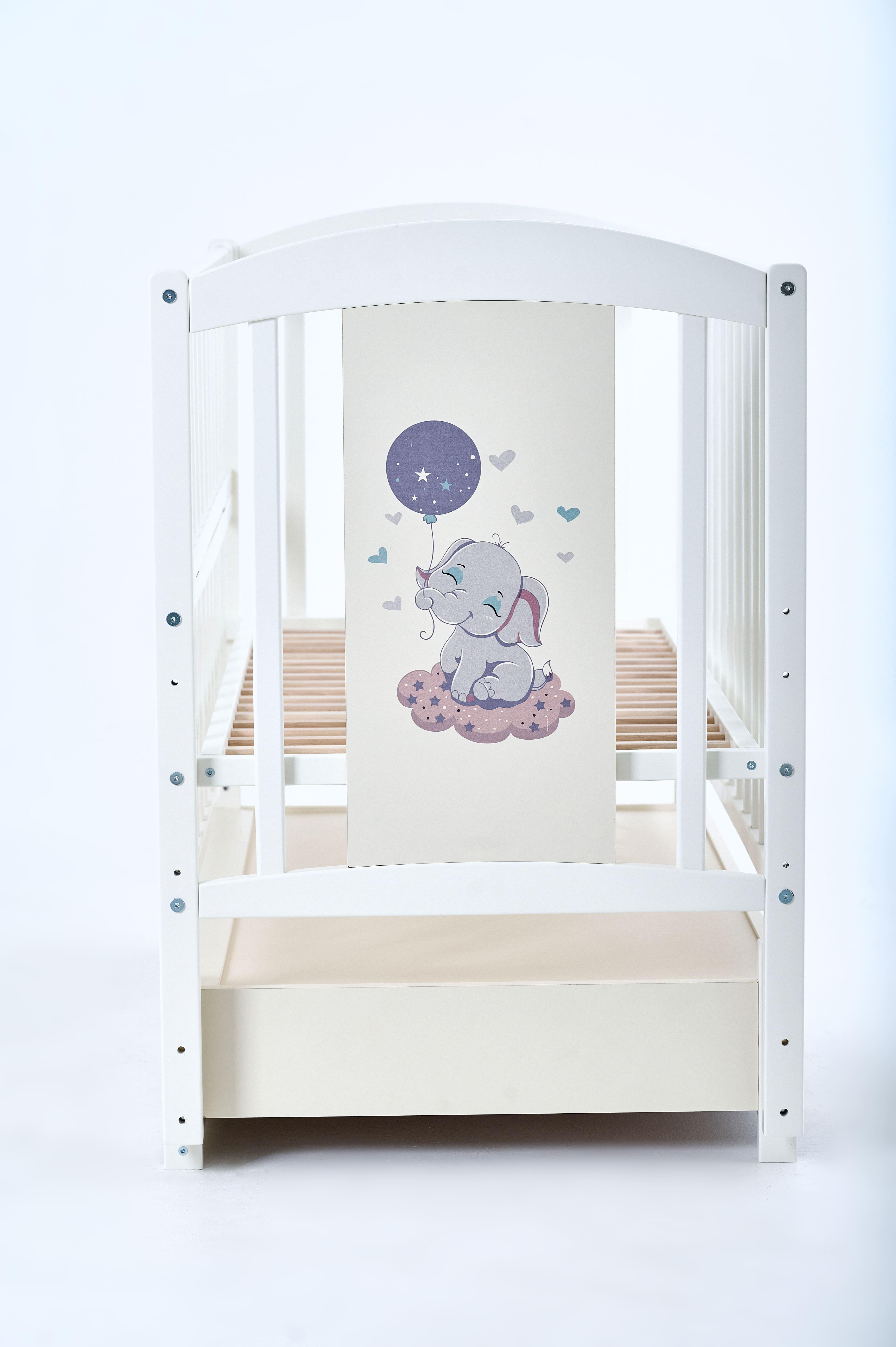 Детская кроватка Лили на маятнике с ящиком Белый (14852683) - фото 11