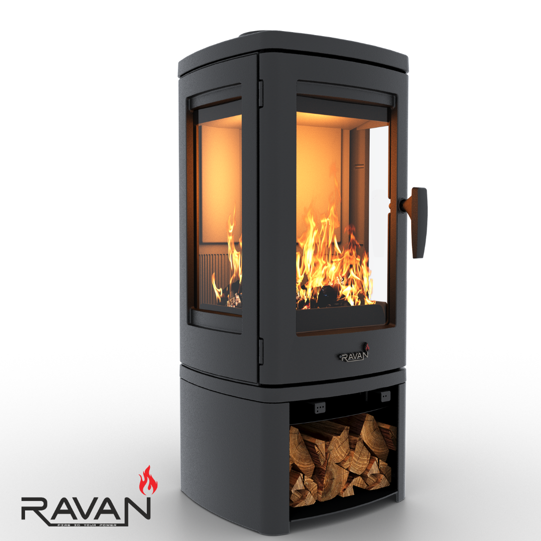 Піч-камін чавунна Ravan Elara на дровах 10 кВт (29190810) - фото 8
