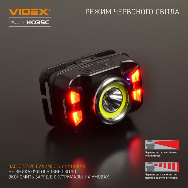 Фонарик налобный светодиодный VIDEX VLF-H035C 410 Lm 5000 K (116863) - фото 9