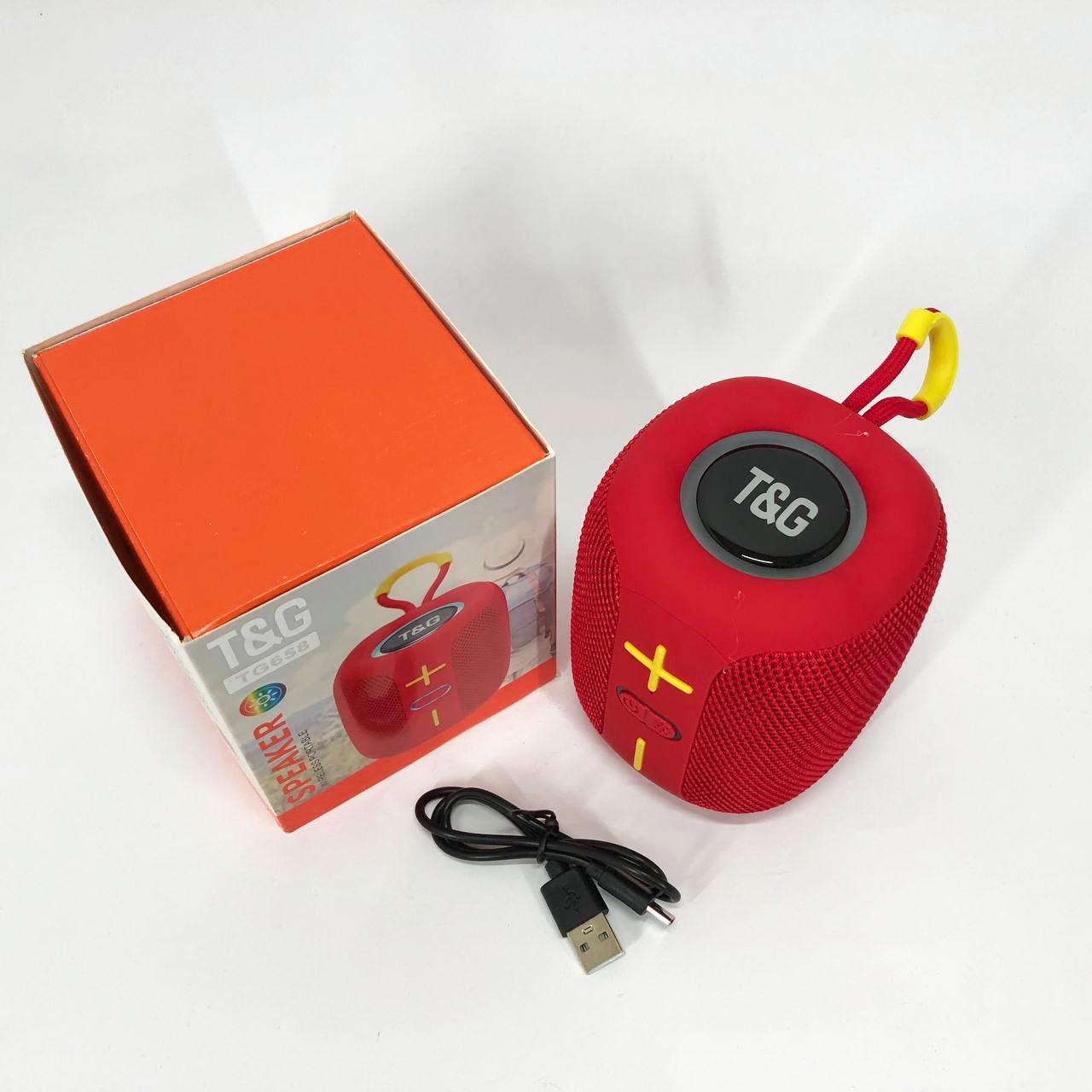 Колонка портативна з RGB підсвічуванням TG658 8W Червоний - фото 14