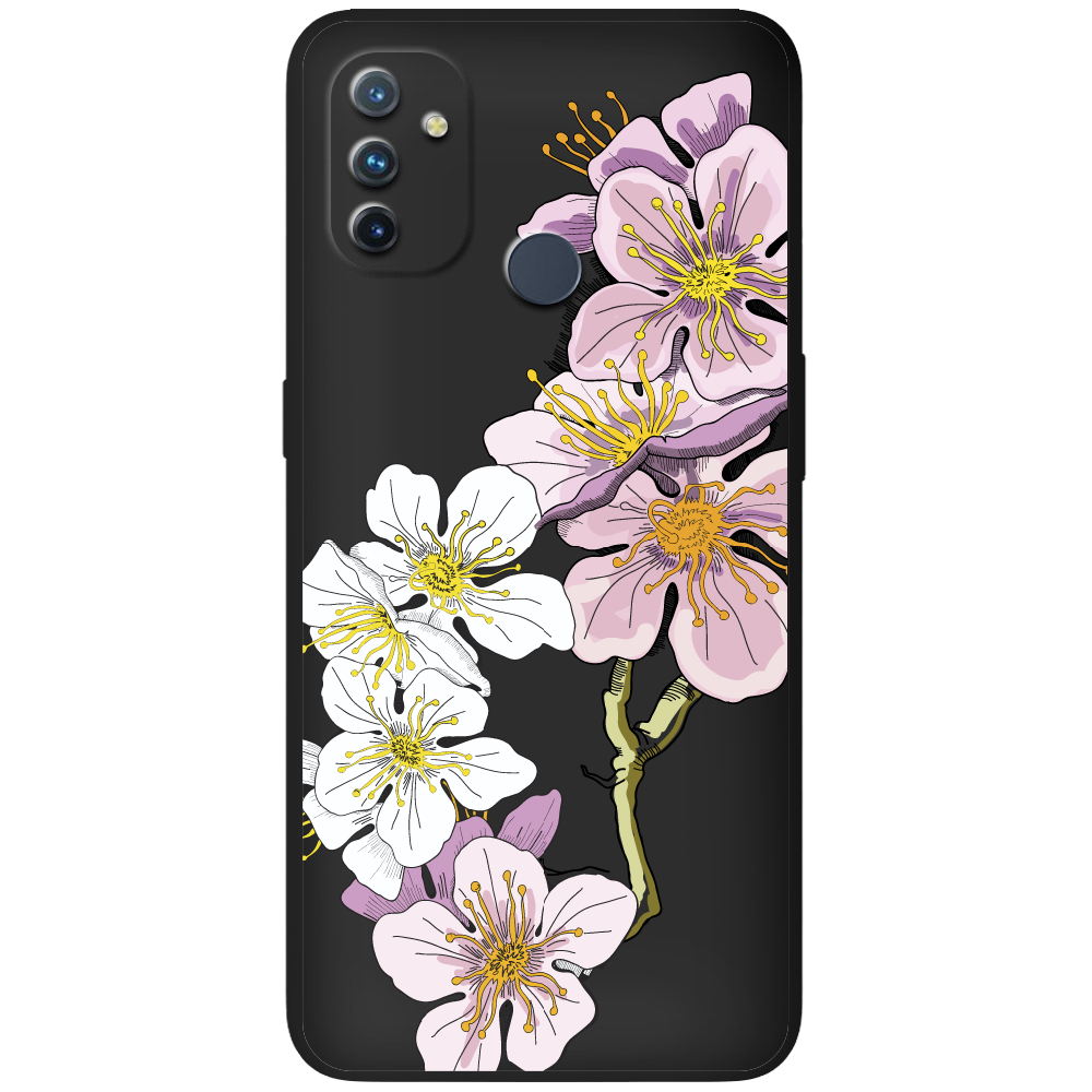 Чехол Boxface OnePlus Nord N100 Cherry Blossom Черный силикон (42753-cc4-44165)