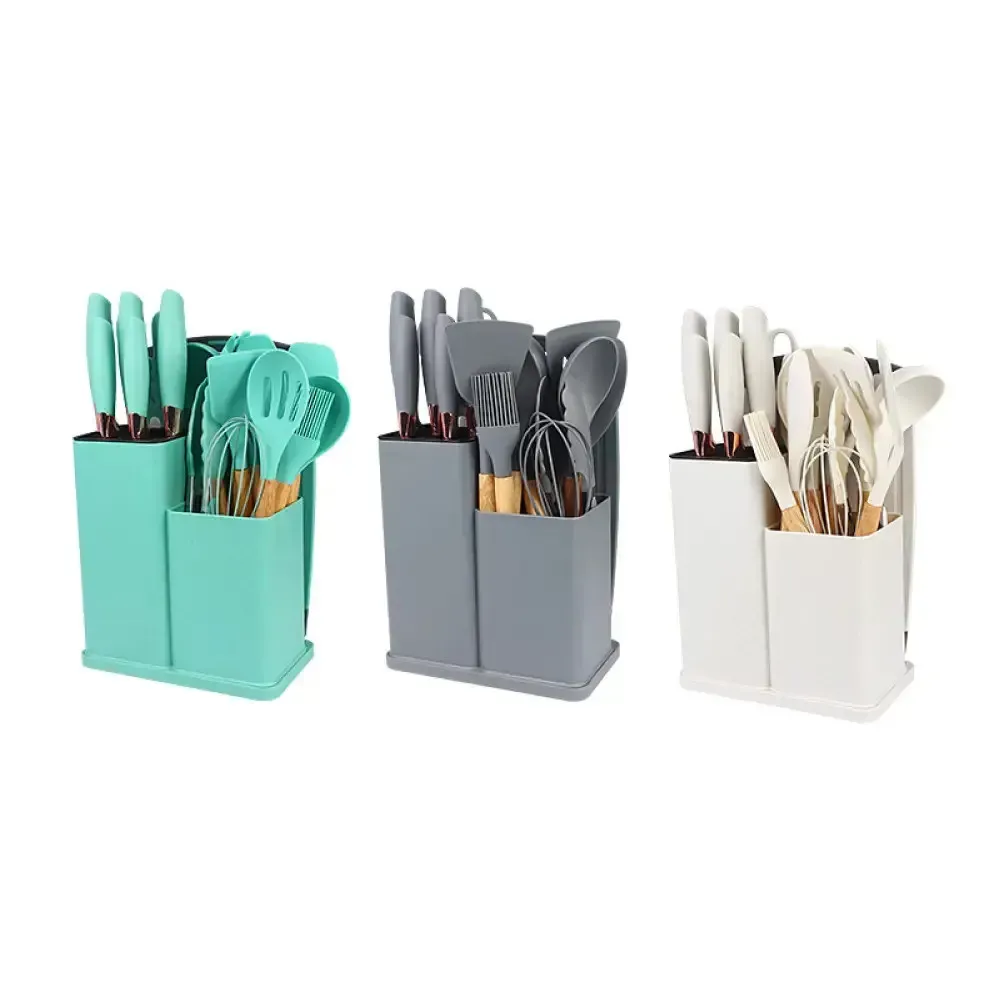 Набор кухонные принадлежности 20в1 с доской и органайзером Серый - фото 3 Набор кухонные принадлежности 20в1 с доской и органайзером Серый - фото 3