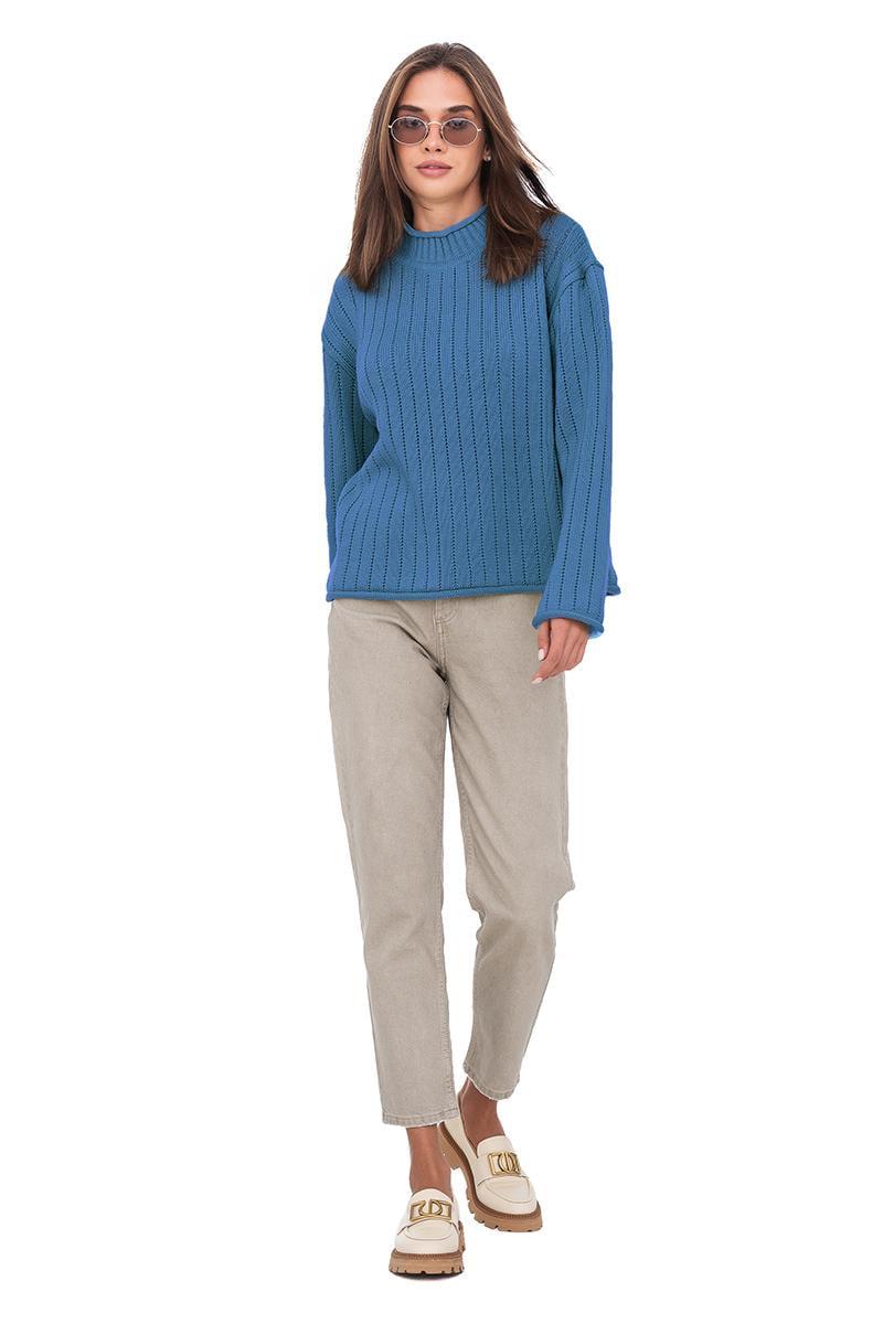 Джемпер с воротником-стойкой SVTR р. 46-48 Джинсовый (557) - фото 6 Джемпер с воротником-стойкой SVTR р. 46-48 Джинсовый (557) - фото 6