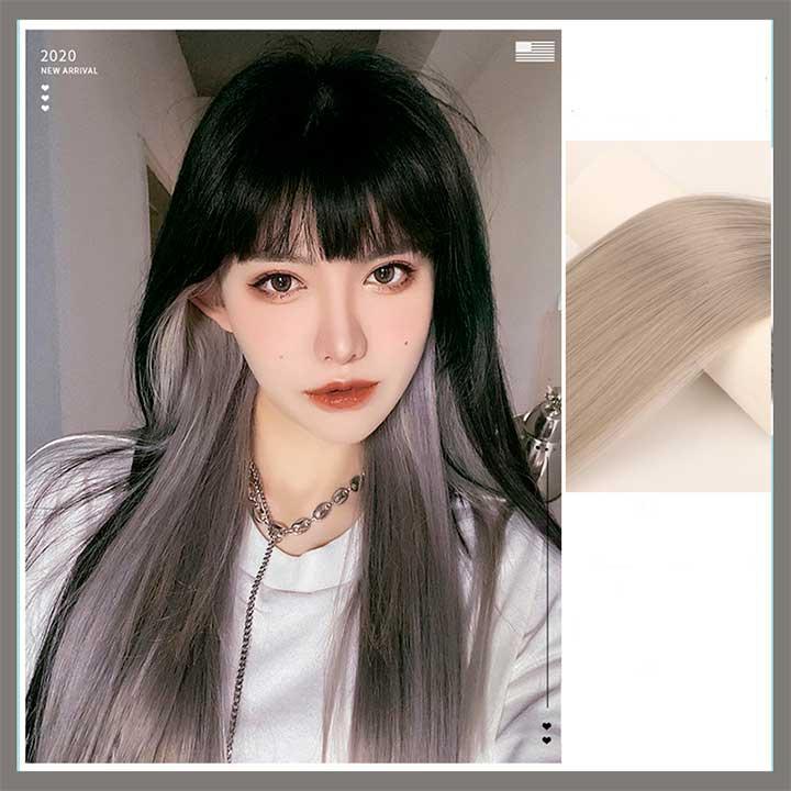 Пасмо прямого термостійкого волосся на шпильці 60 см Сірий (K0866-3) - фото 2 Пасмо прямого термостійкого волосся на шпильці 60 см Сірий (K0866-3) - фото 2