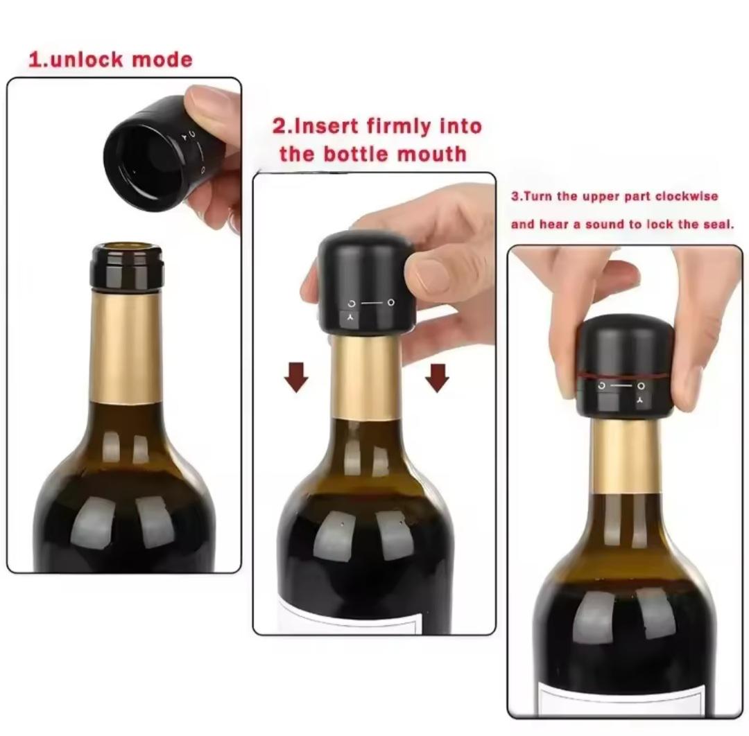 Пробка для вина багаторазова вакуумна Mini wine stopper (2543990715) - фото 4