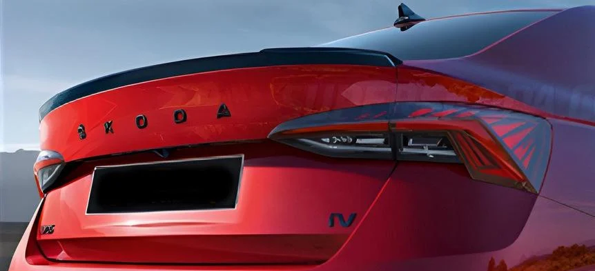 Спойлер DPT V-1 глянцевий для Skoda Octavia IV A8 2020- Чорний (130954)