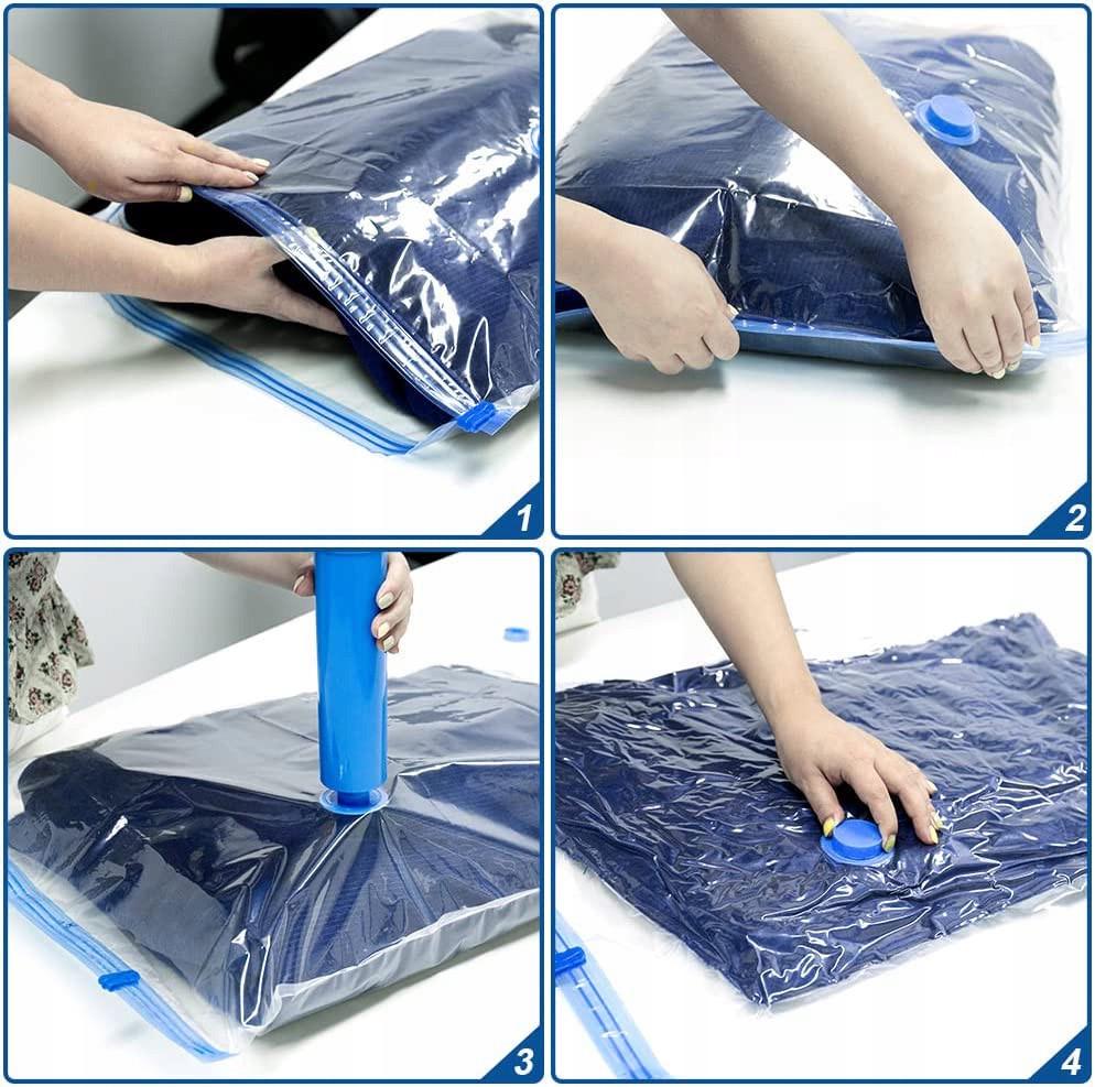 Набір пакетів для одягу ваккумний 40-120х120 см 14 шт. + насос - фото 3 Набір пакетів для одягу ваккумний 40-120х120 см 14 шт. + насос - фото 3