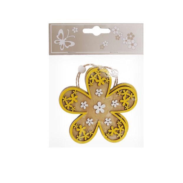 Декор пасхальный на подвесе BonaDi Цветок 10 см 2 шт Желтый (781-925) - фото 3 Декор пасхальный на подвесе BonaDi Цветок 10 см 2 шт Желтый (781-925) - фото 3