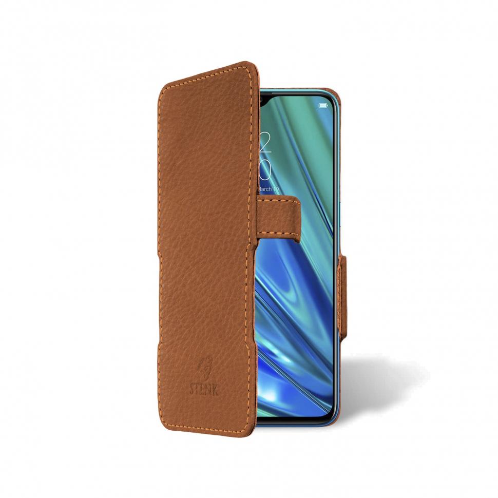 Чехол книжка Stenk Prime для Realme 5 Pro Коричневый (65433)