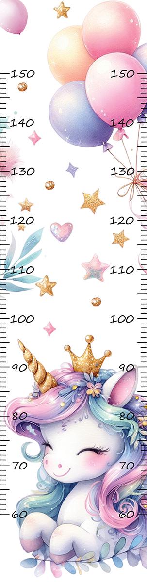 Ростомер наклейка Единорог виниловая 30х118 см (40027)