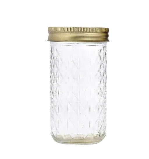 Чашка-банка Stenson R93385 Rhombus с закручивающейся крышкой и трубочкой 400 мл (592799)