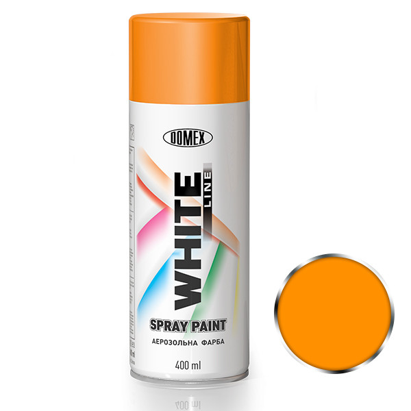 Аэрозольная краска Domex WHITE LINE флуоресцентная 400 мл RAL2007 Оранжевый (2609262317) - фото 1 Аэрозольная краска Domex WHITE LINE флуоресцентная 400 мл RAL2007 Оранжевый (2609262317) - фото 1