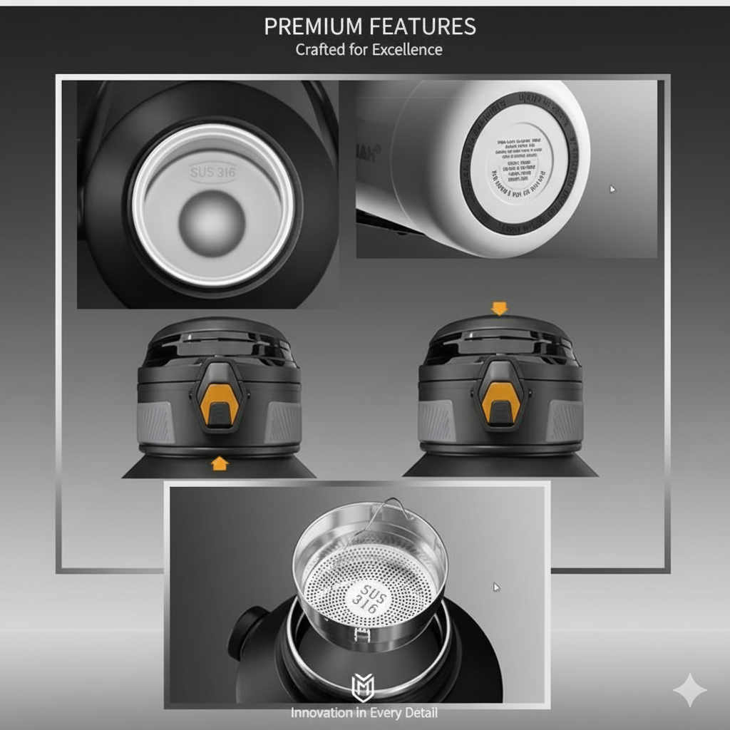 Термос из нержавеющей стали KANGZYUAN с двойной стенкой вакуумный 2000 мл градиент Черный (2458474288) - фото 2 Термос из нержавеющей стали KANGZYUAN с двойной стенкой вакуумный 2000 мл градиент Черный (2458474288) - фото 2